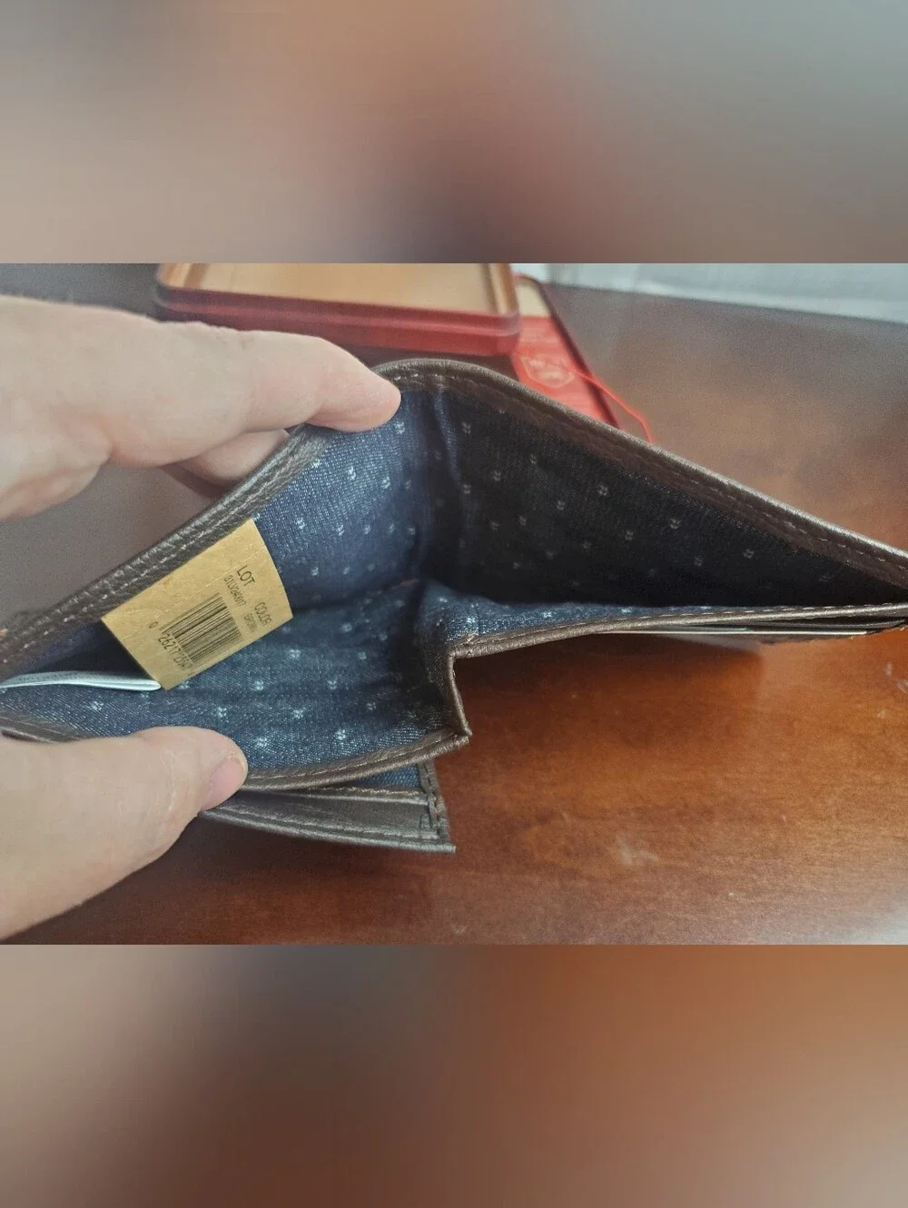 Vintage Levi's Men's Tan And Black Bi-fold Wallet NIB